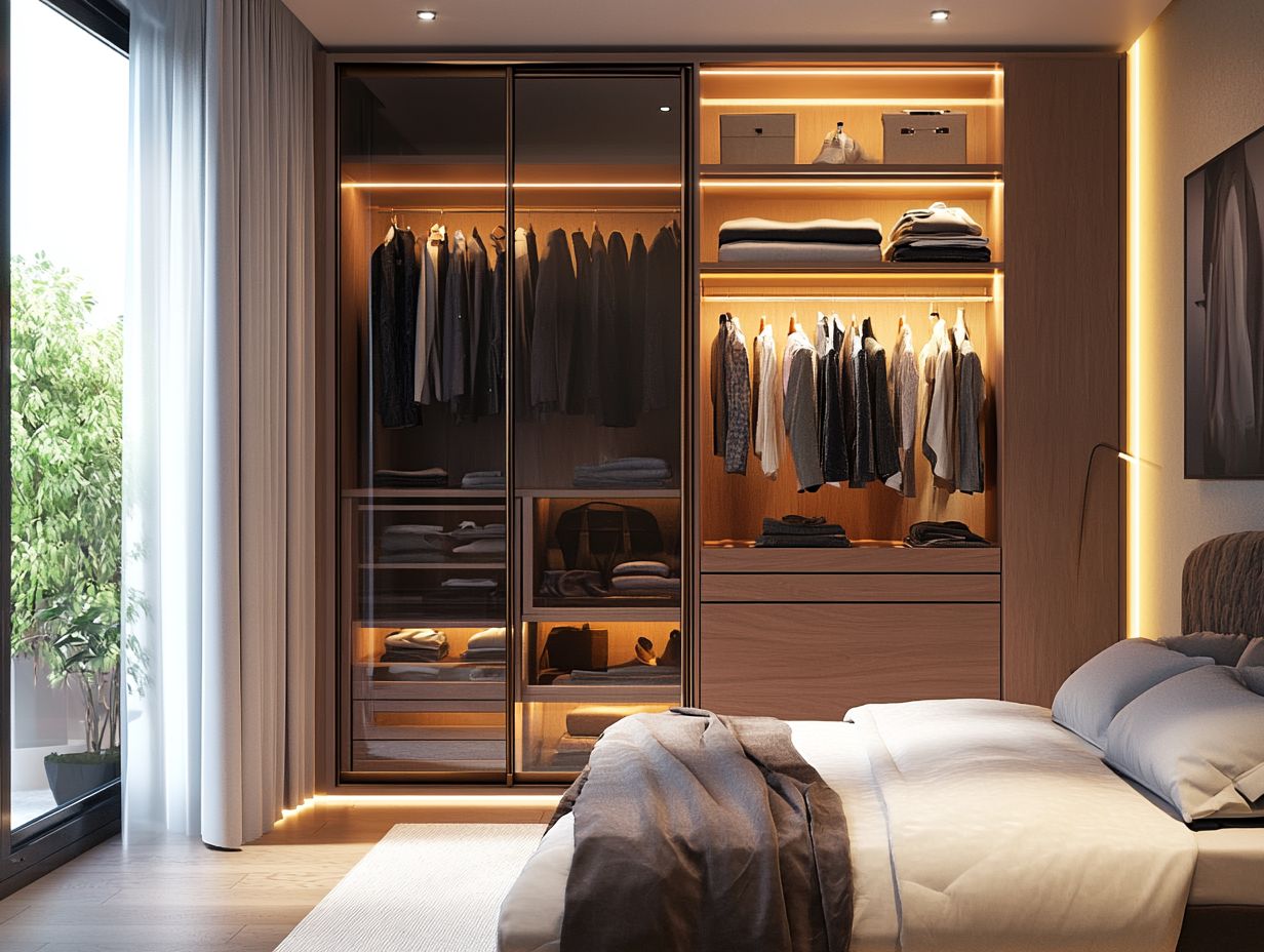 Image showcasing key takeaways on space-saving wardrobes