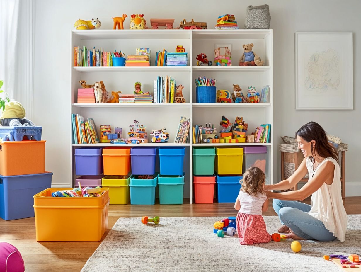 Image showing quick storage solutions for busy moms, featuring bins and organizers