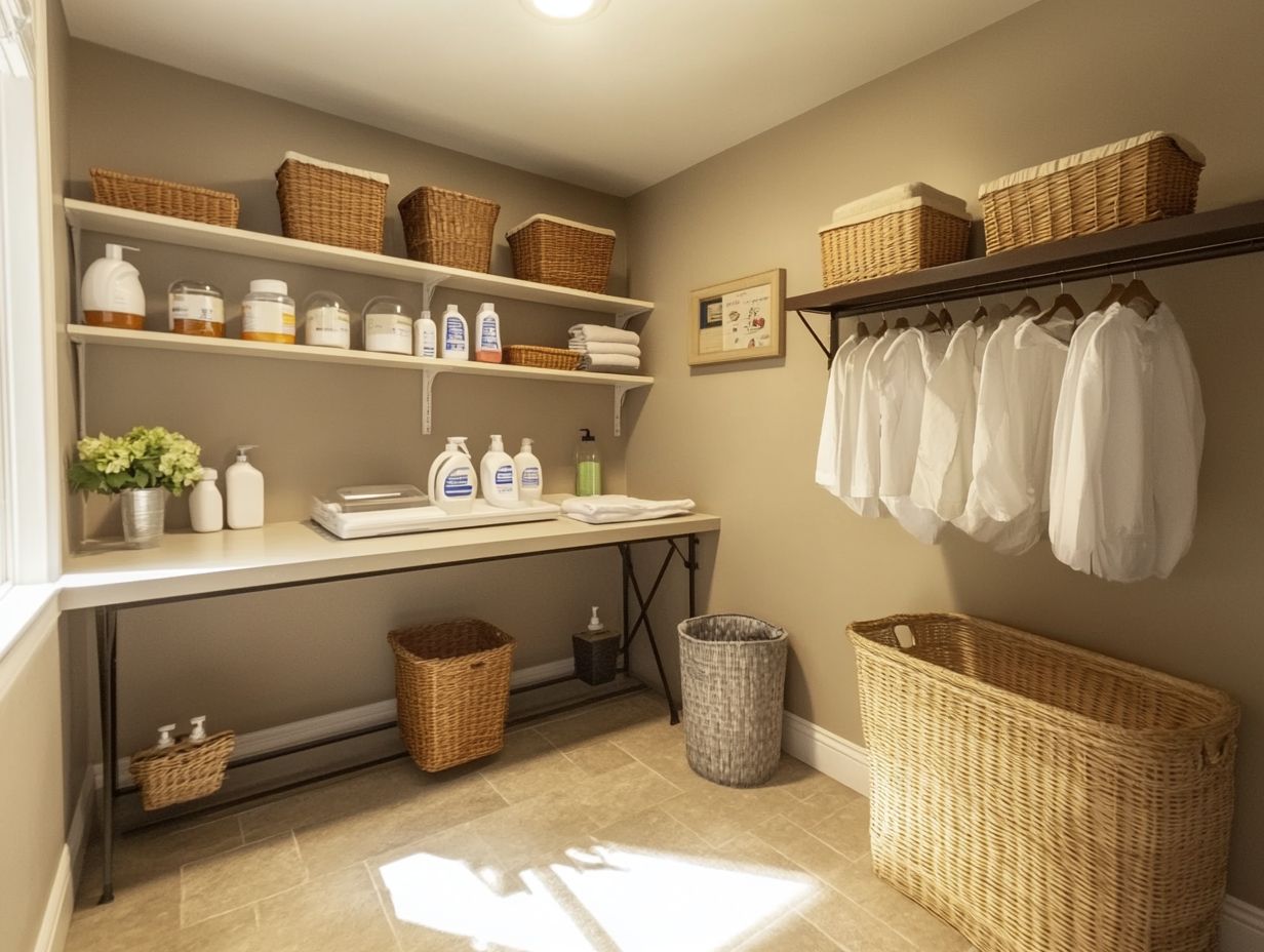 What are some space-saving tricks for my laundry room?