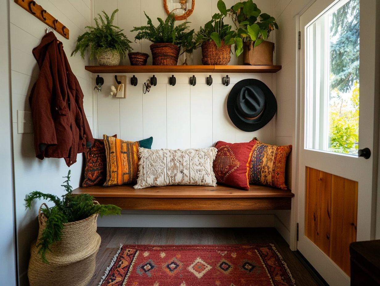 Infographic of Key Takeaways for Tiny House Entryway Decor