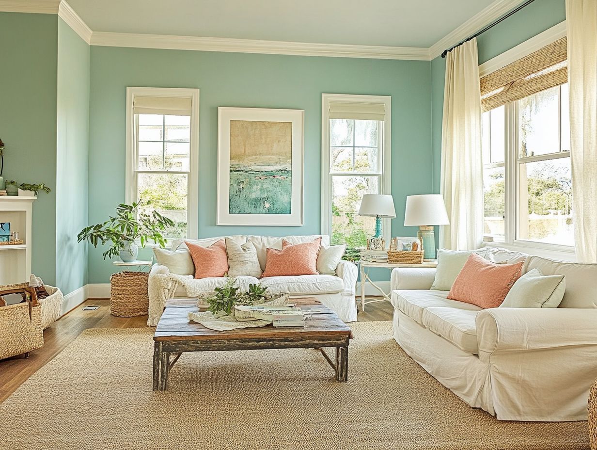 Image showcasing key color schemes for small homes