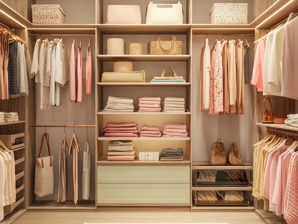 Image illustrating innovative closet storage solutions.