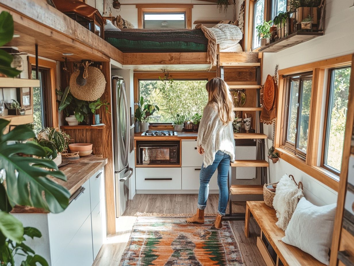 Image showcasing creative tiny house decorating solutions.