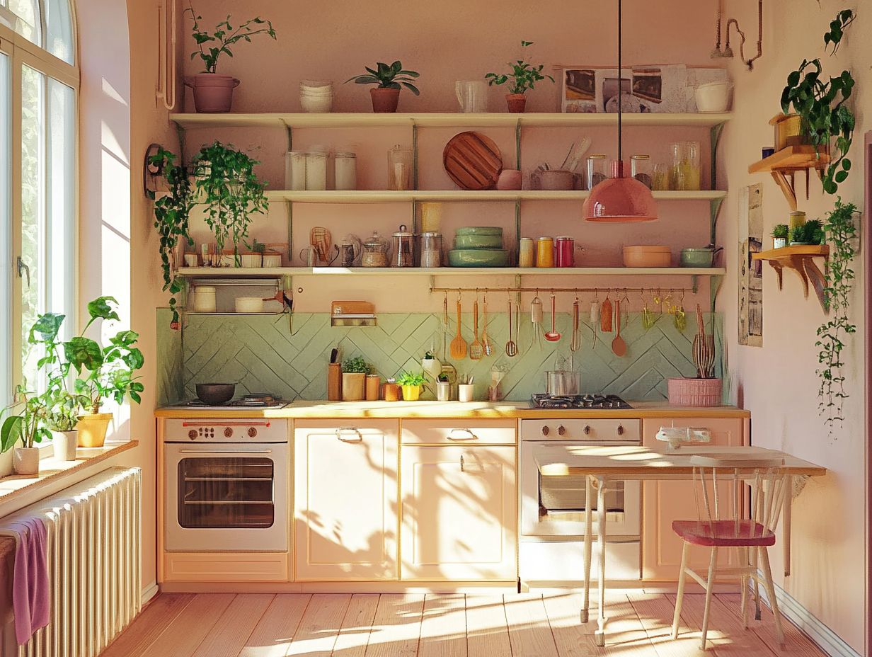 Example of open shelving in a kitchen