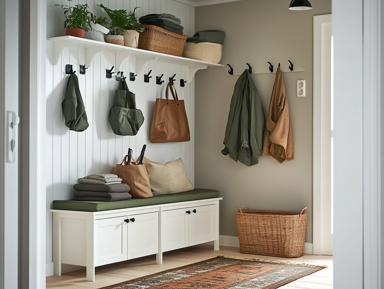 Furniture options for maximizing small hallway storage