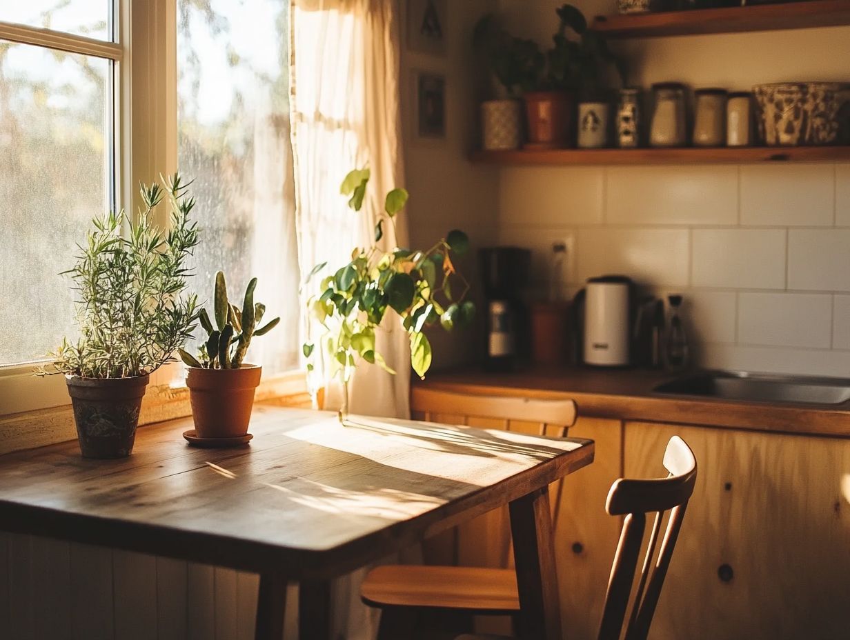 A collage of frequently asked questions about tiny house decor