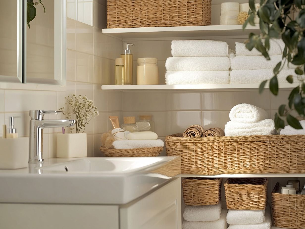 Organizing Small Bathrooms with Wall-Mounted Baskets and Bins