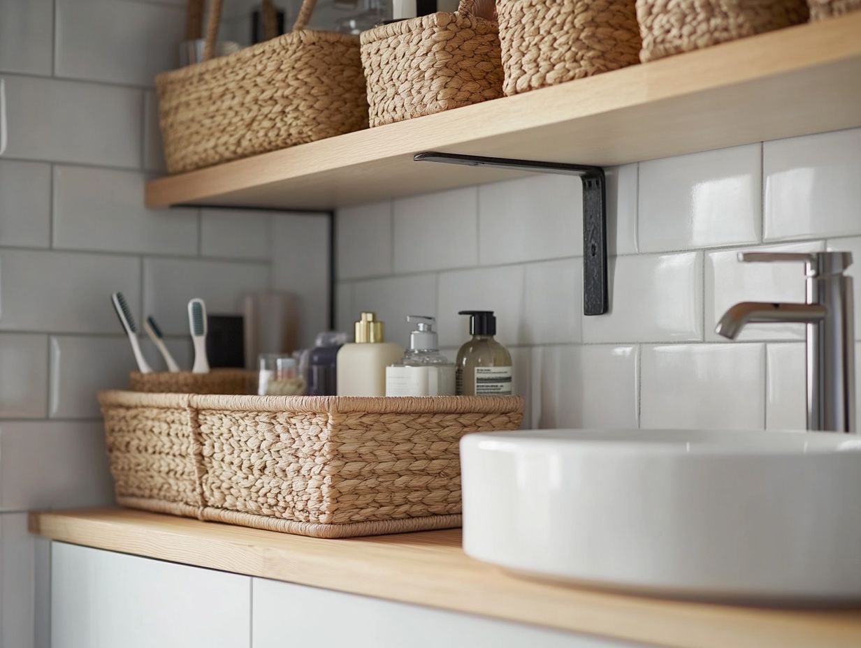 Creative storage solutions for small bathrooms featuring innovative ideas.