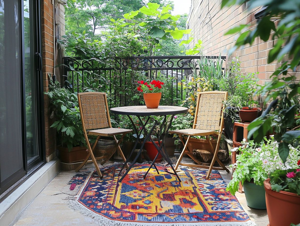 Image showing outdoor furniture suited for small spaces