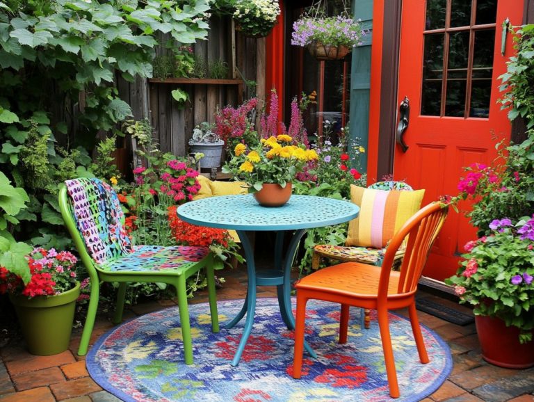 Colorful Outdoor Furniture to Brighten Tiny Spaces