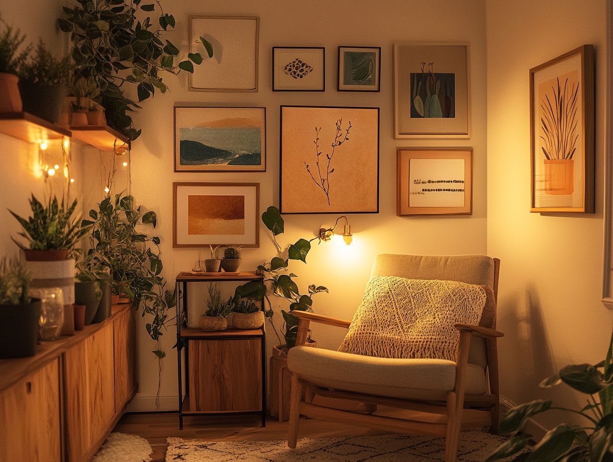 Image illustrating frequently asked questions about creating a gallery space in tiny house decor.