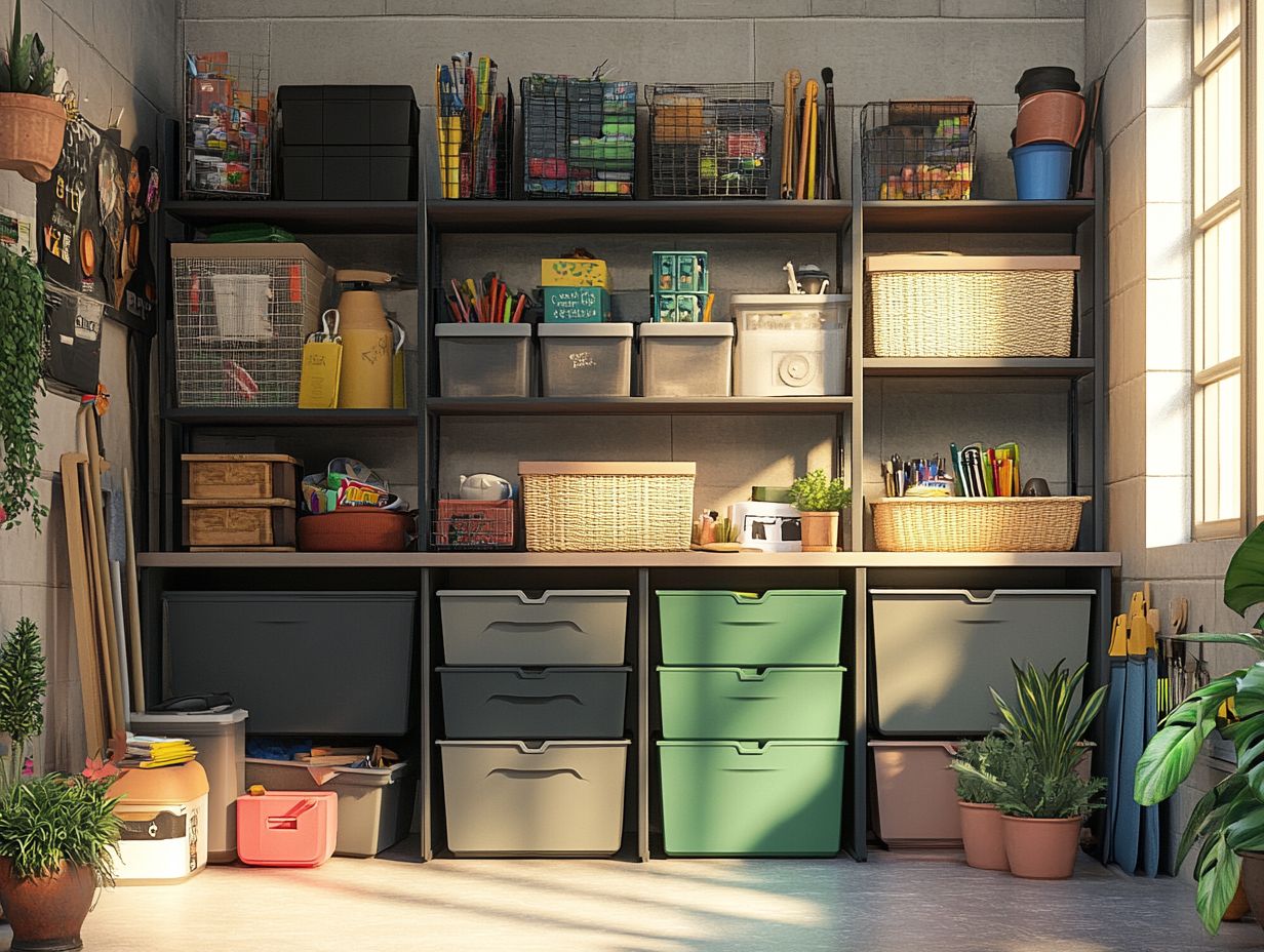 Visual guide to effective storage organization tips.