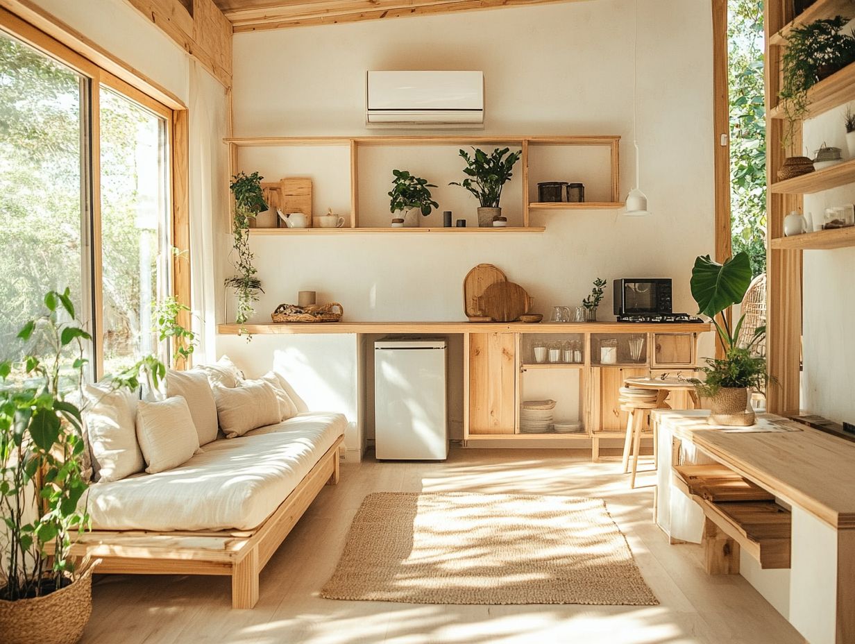 An example of natural and non-toxic materials in tiny home decor