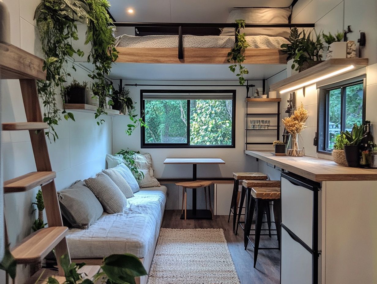 Example of prioritizing furniture in tiny houses