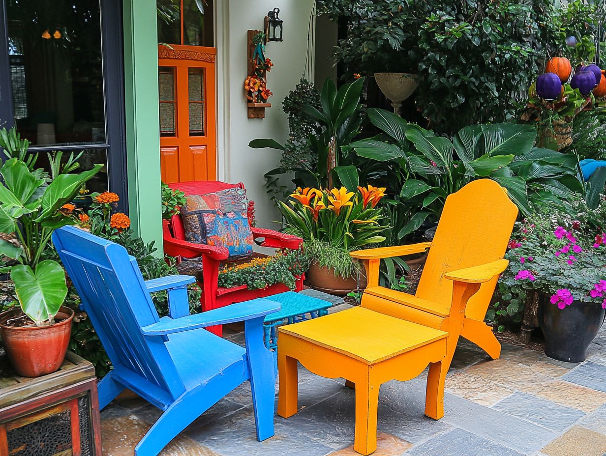 A visual guide on choosing the right color for outdoor furniture.