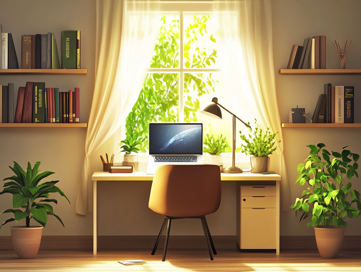 Essential items for a functional home office in a tiny space