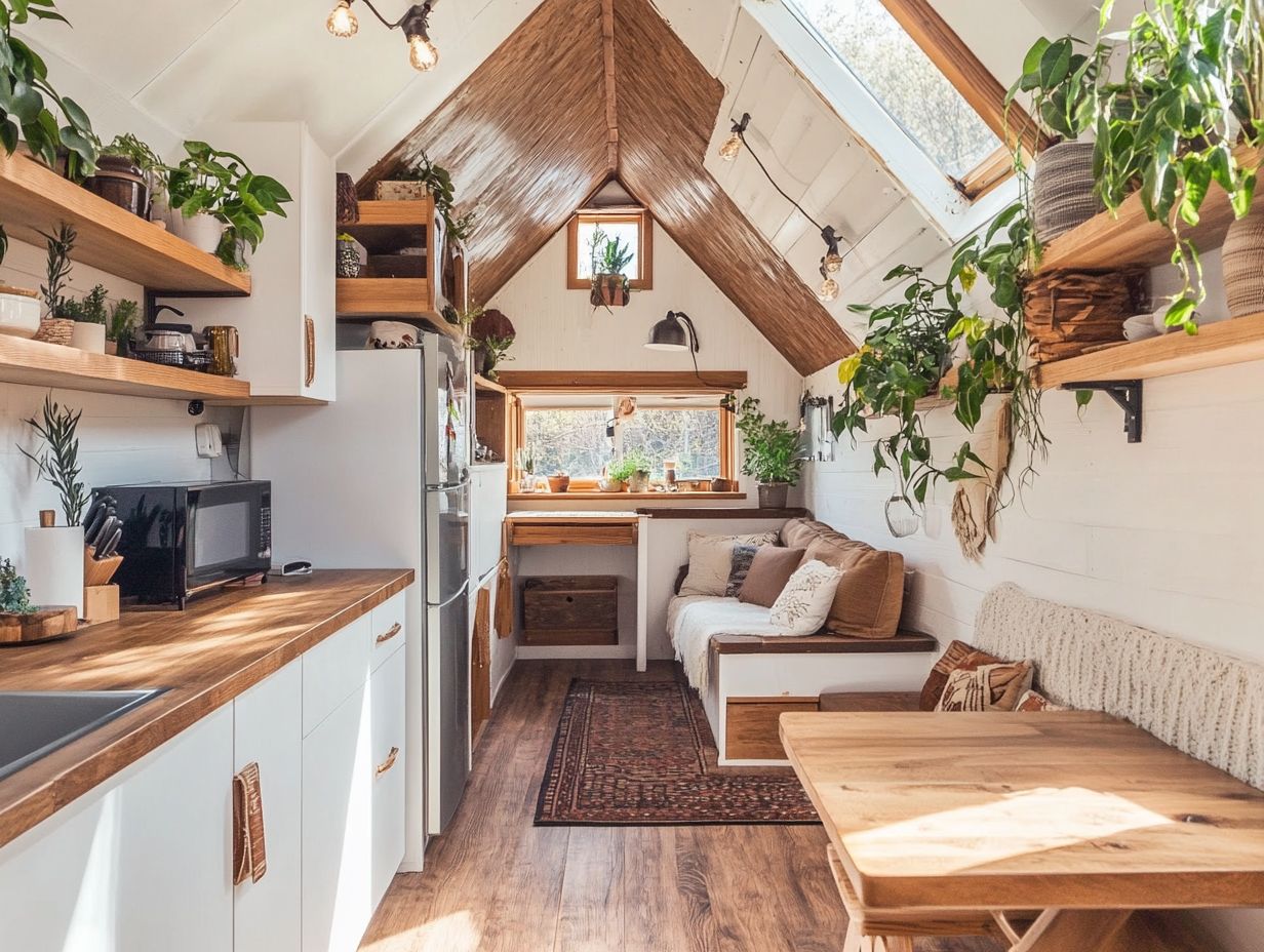 Why is it important to create zones in an open-plan tiny home?