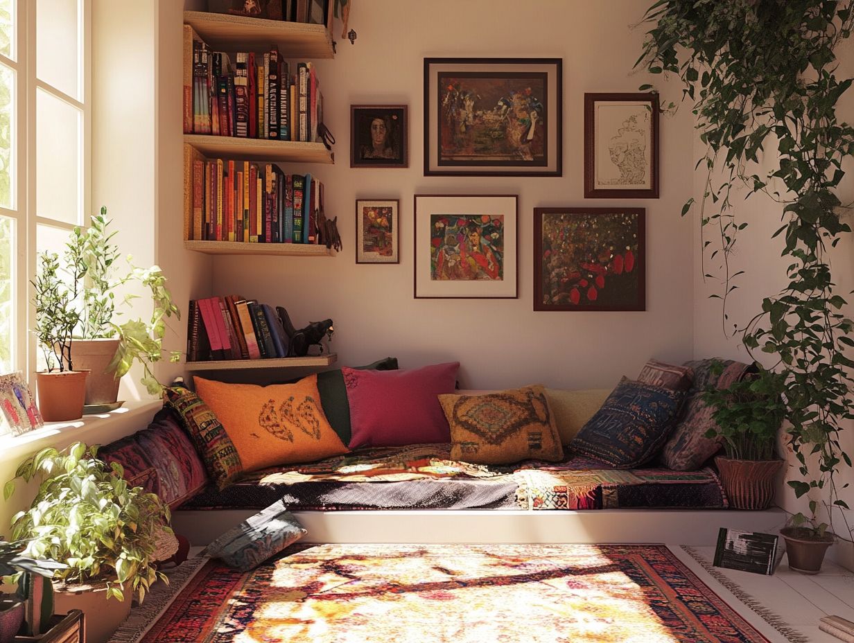 Colorful decor options for small spaces.