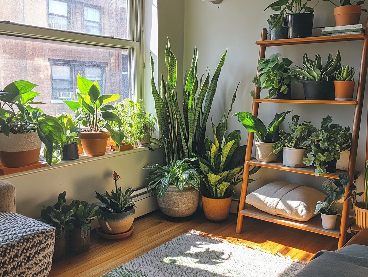 How can I incorporate plants in my small apartment?