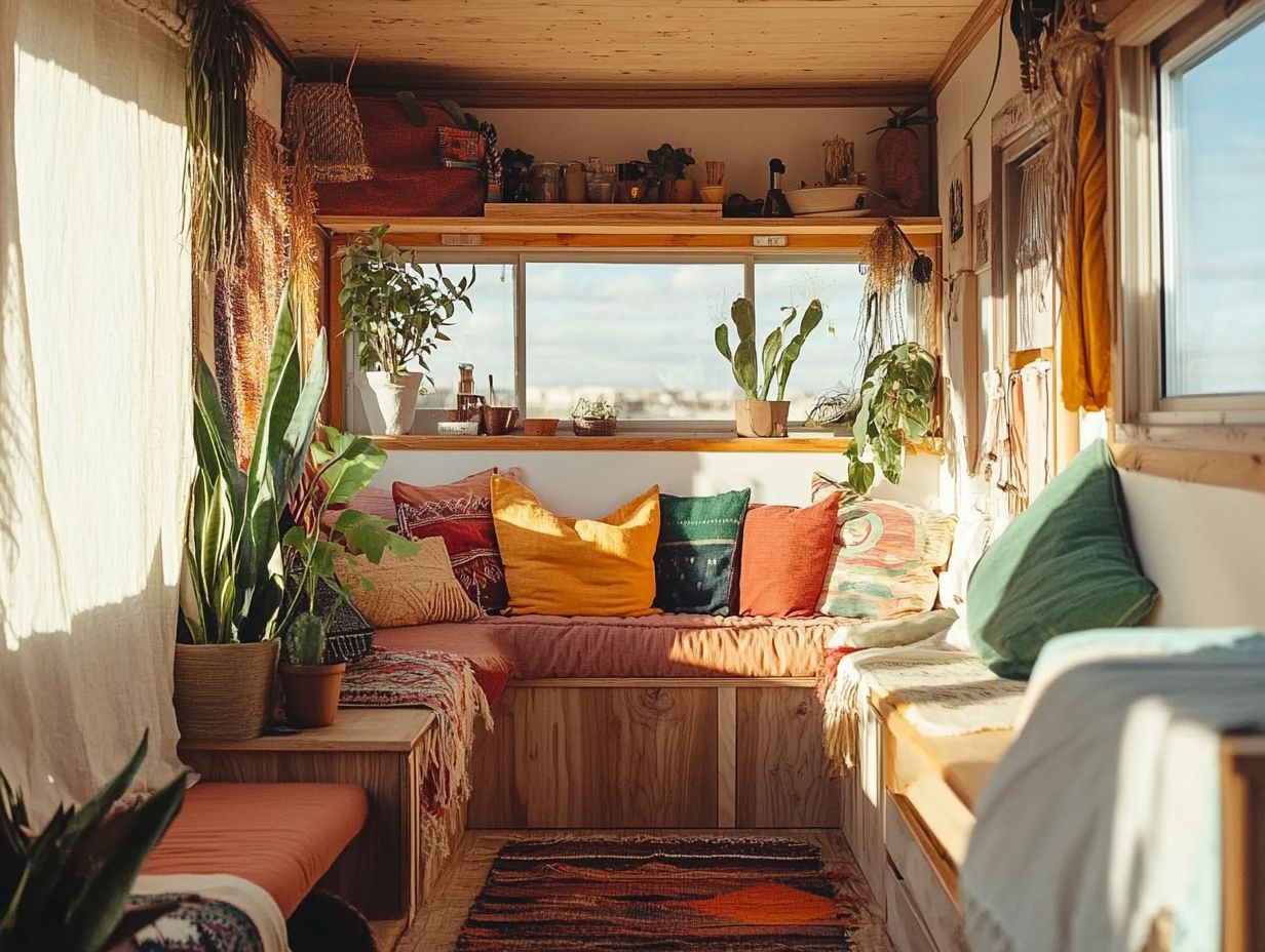 How can I make a statement with tiny house decor?