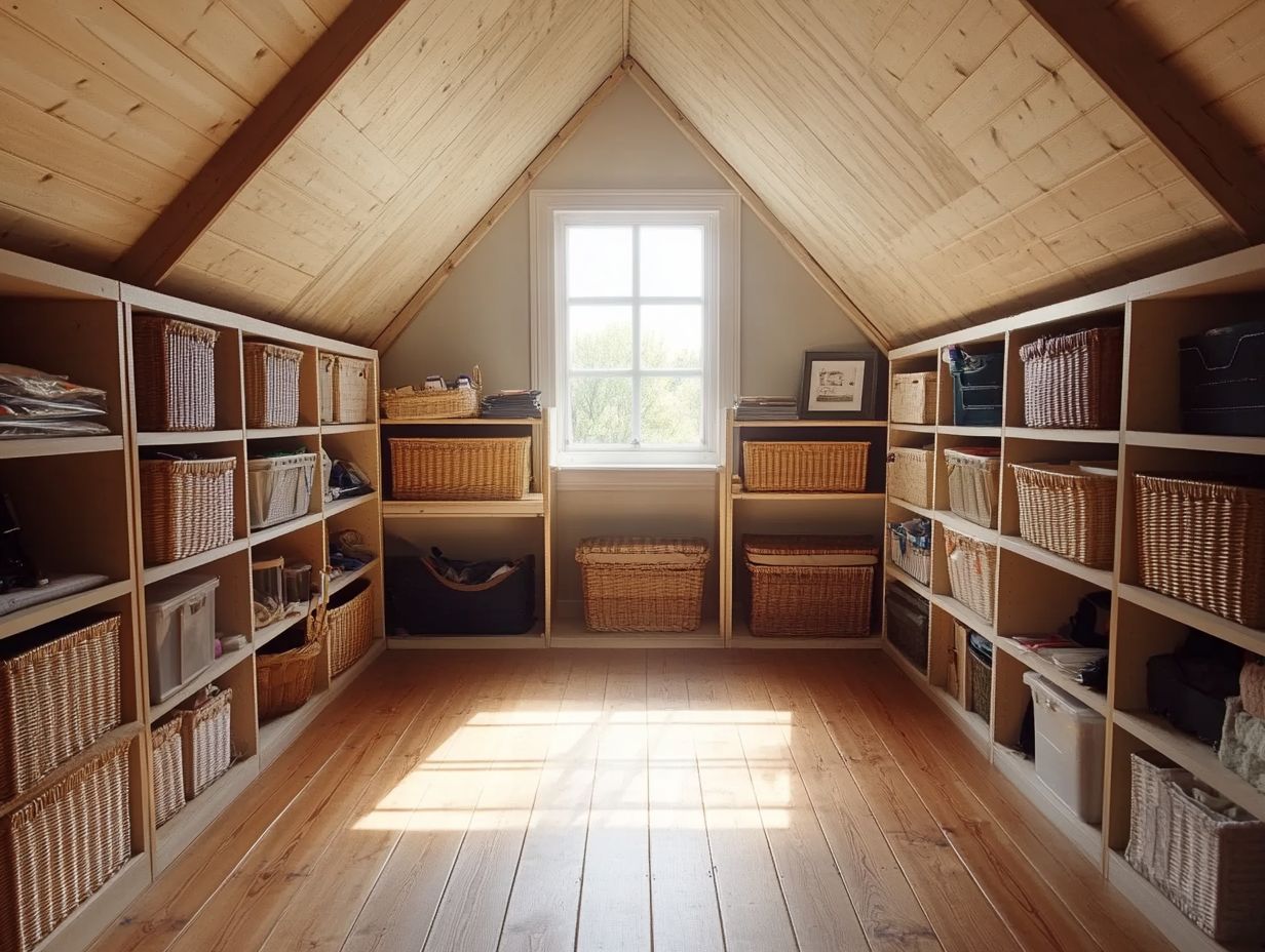 A sturdy ladder for safely accessing the attic