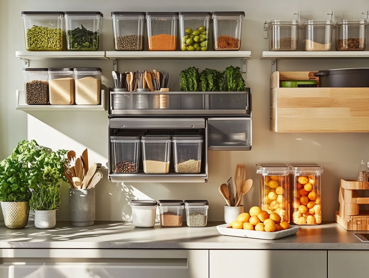 An example of maximizing storage in a small kitchen.