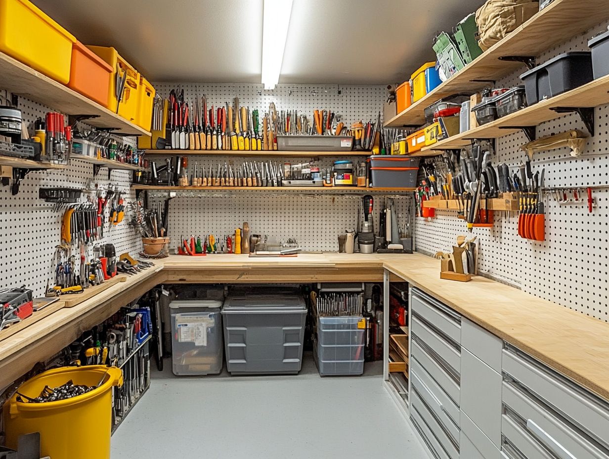 Example of an organized tool storage setup