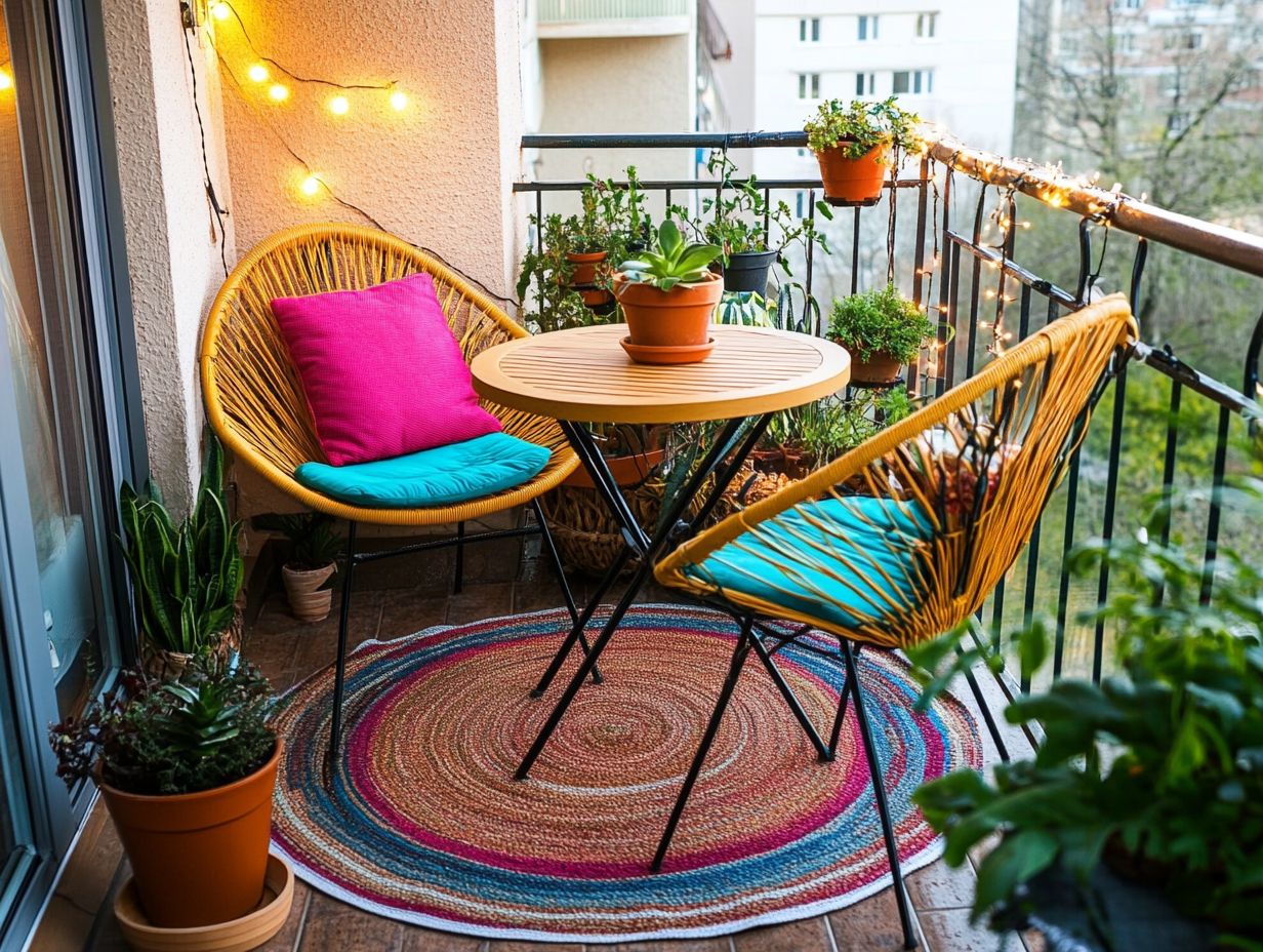 2. What types of furniture work best for small outdoor spaces?