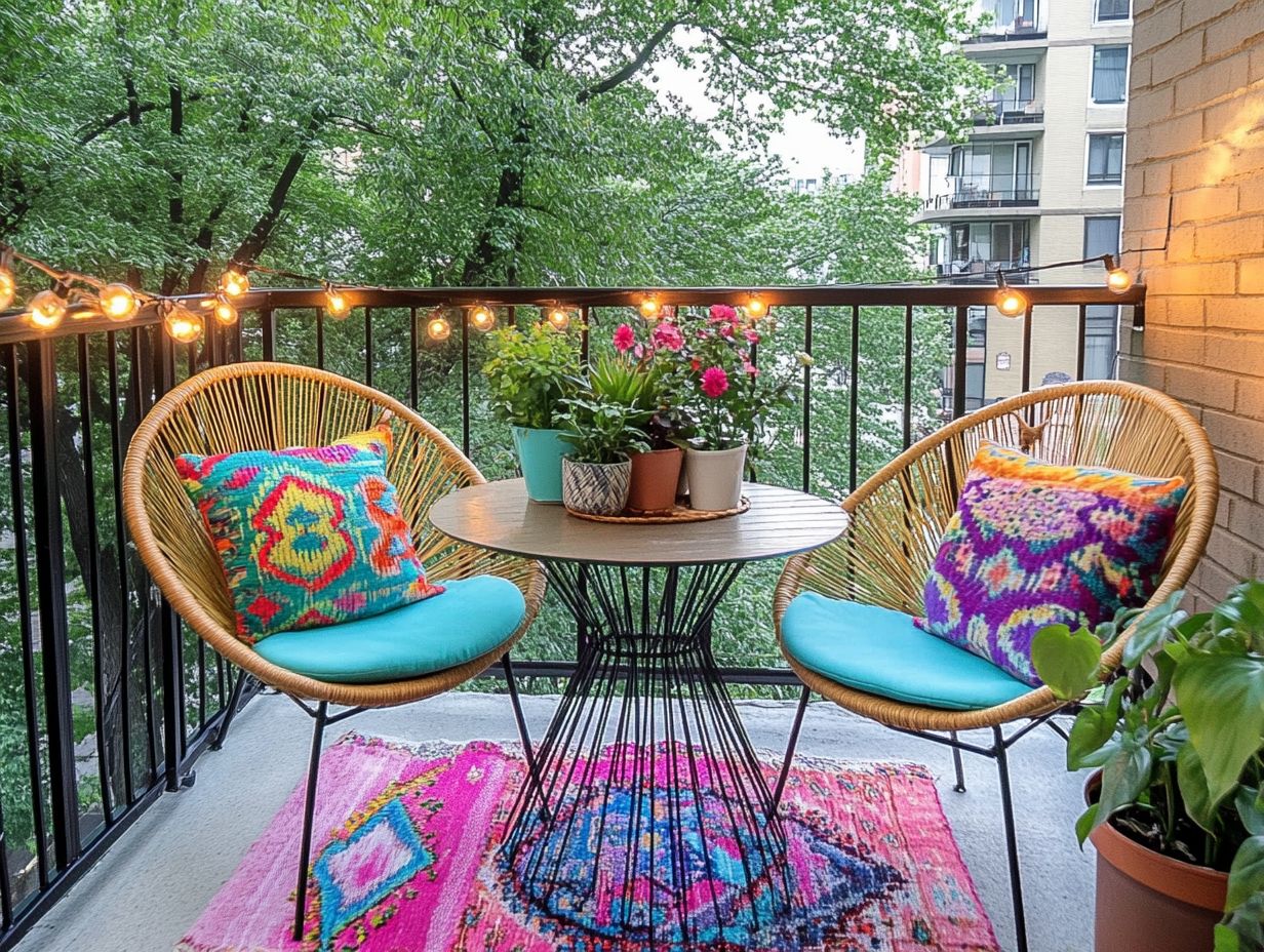 A beautiful outdoor setting showcasing effective furniture placement.