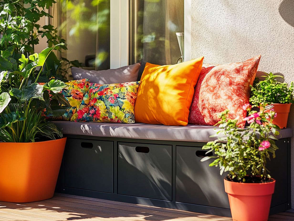 Smart idea for outdoor furniture storage in small areas