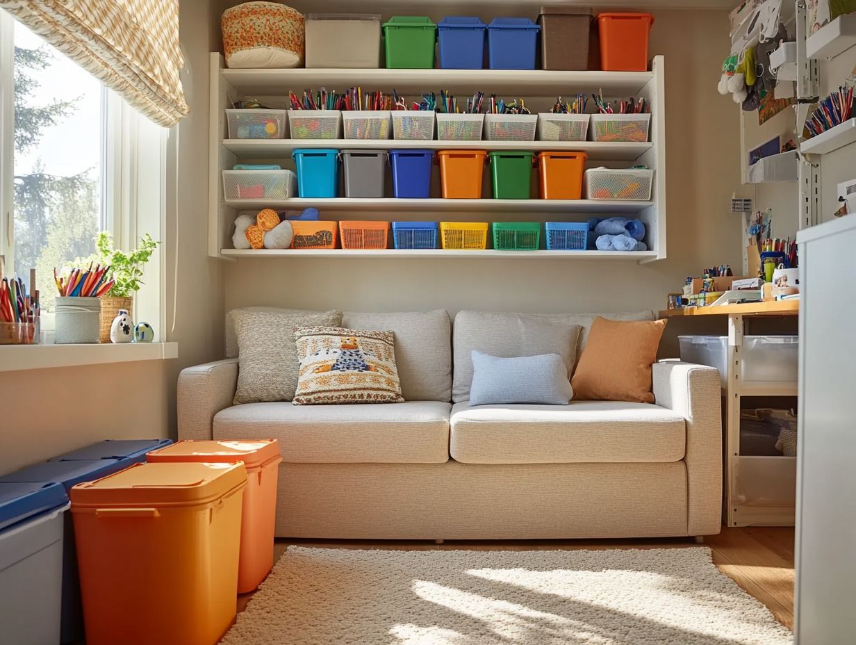 Innovative storage solutions for small spaces utilizing nooks and crannies.