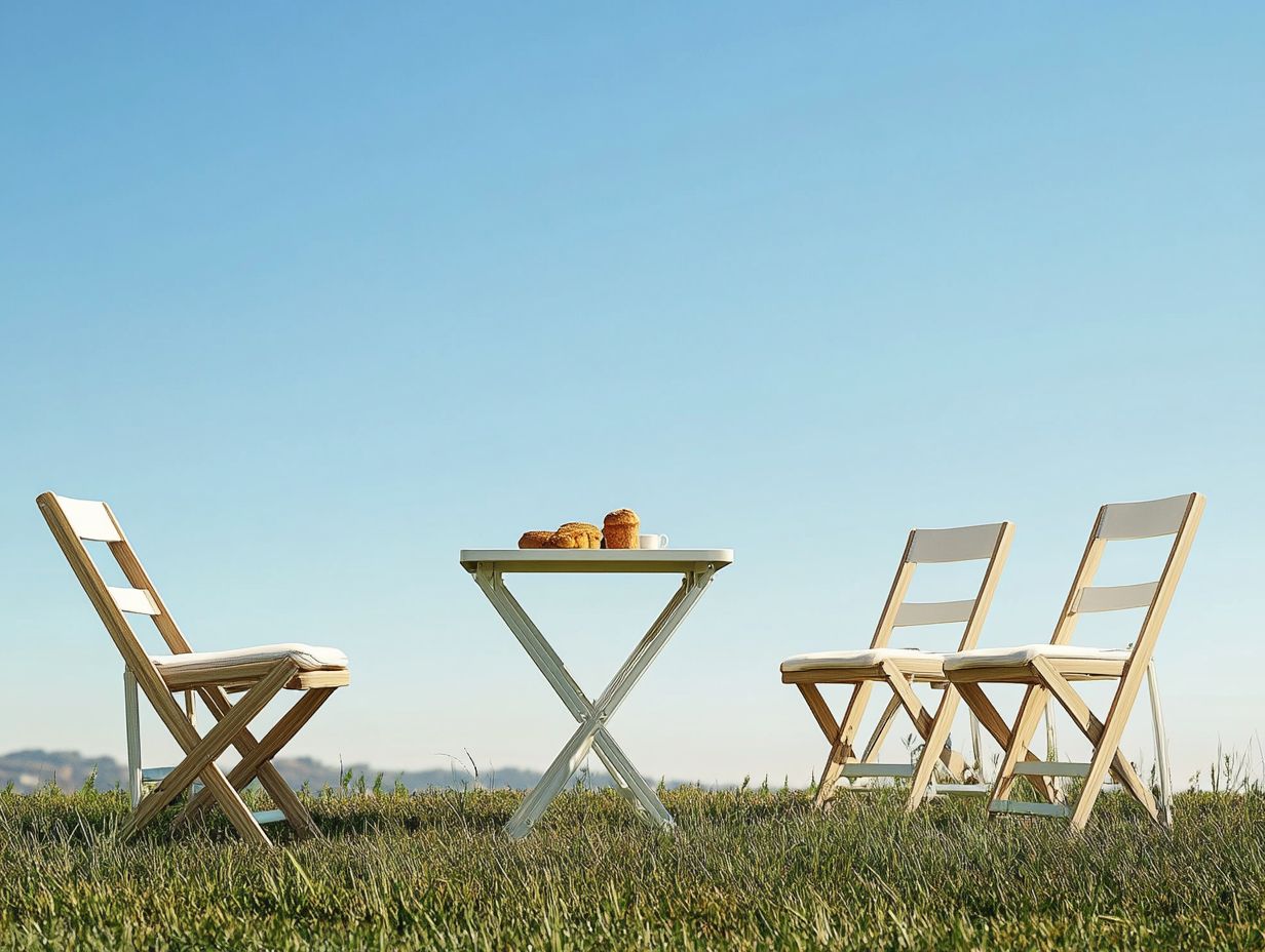 Vibrant inflatable furniture set up for an outdoor gathering