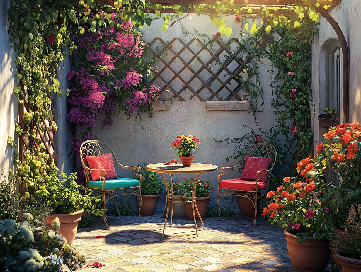 Outdoor furniture styles and aesthetics for tiny backyards