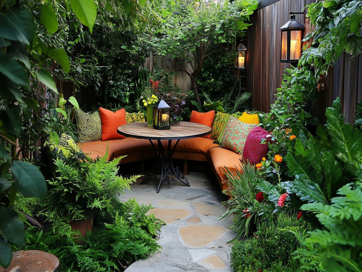 Beautiful outdoor furniture layout ideas for small patios