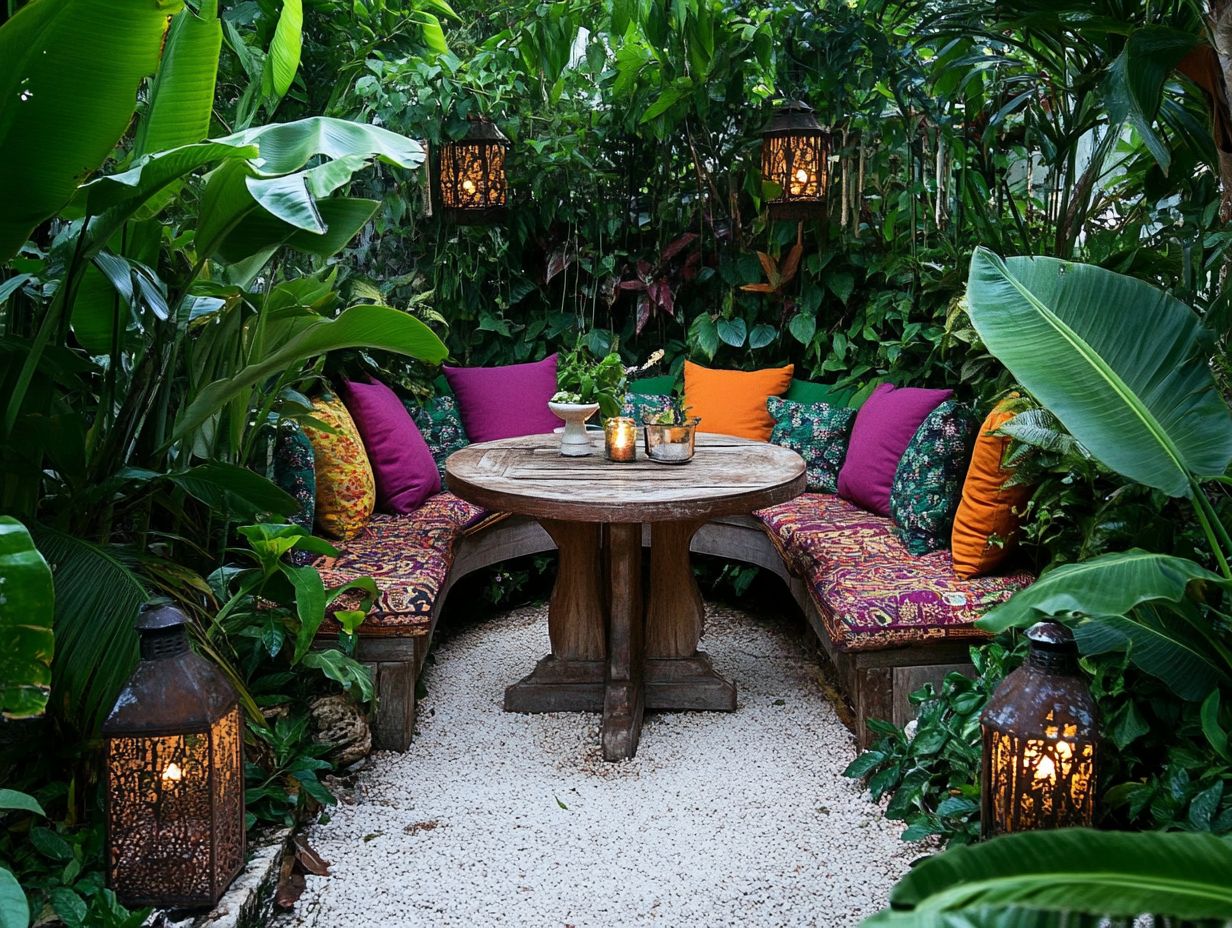 Cozy outdoor space with simple decor ideas