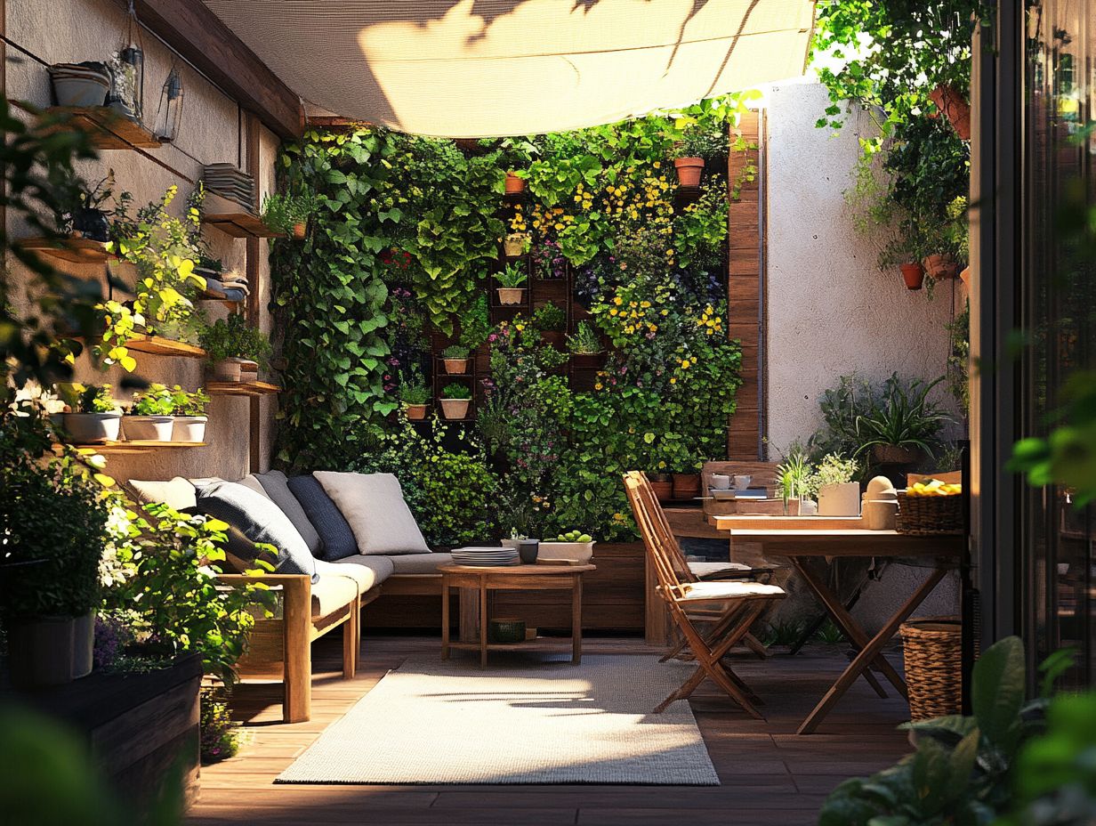 Creative use of walls for vertical storage solutions in outdoor spaces