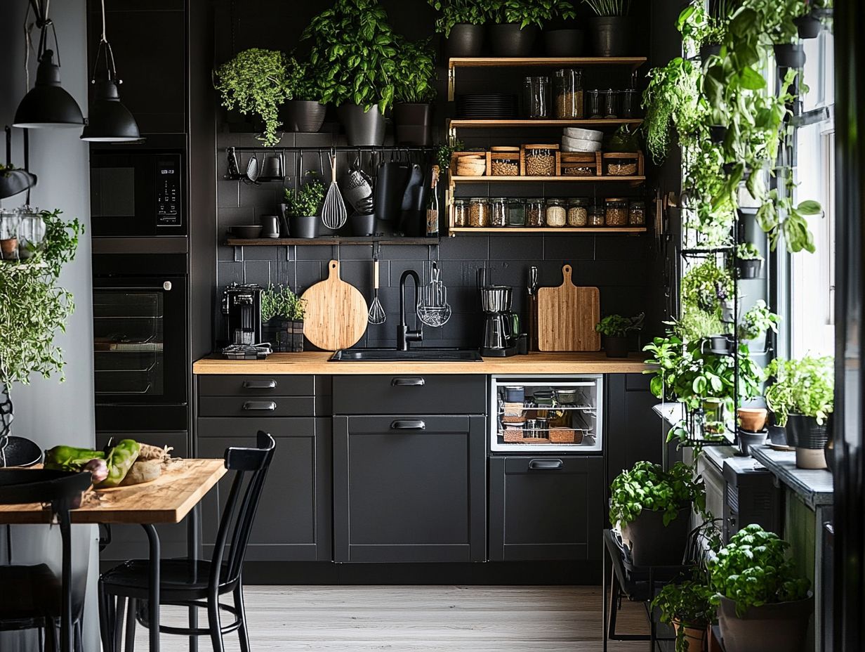 Illustration of smart storage solutions in small kitchens