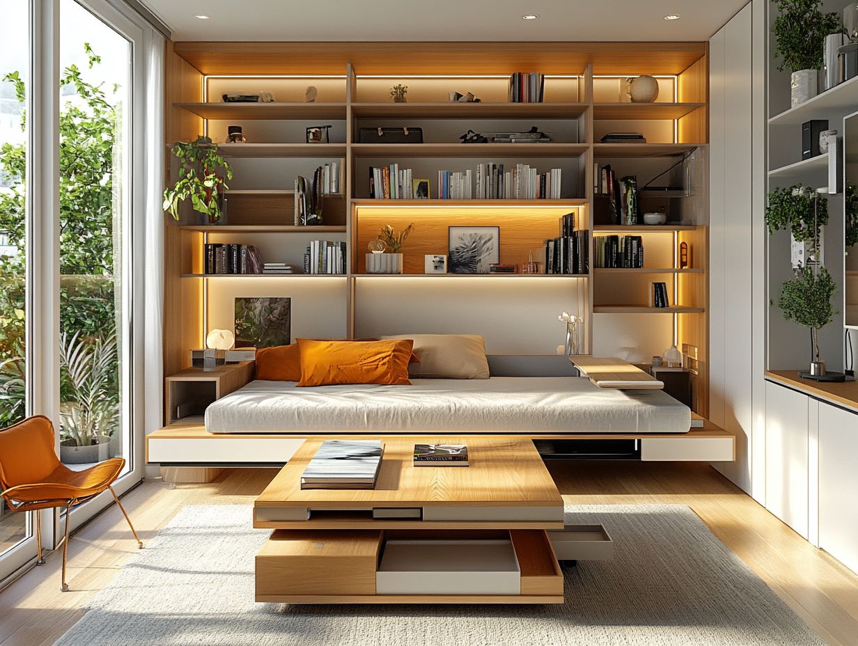 Image of smart storage solutions with multi-functional furniture