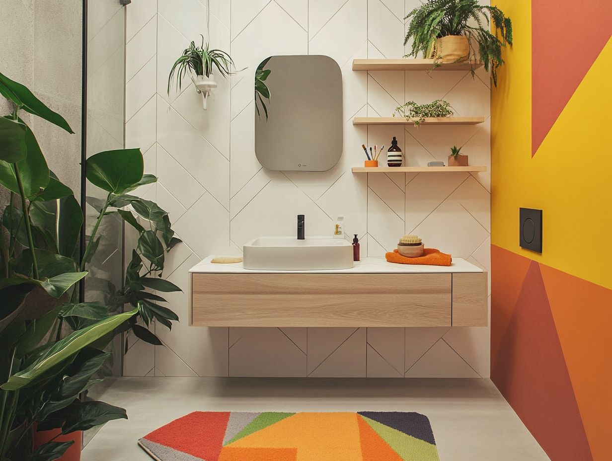 Bright and spacious tiny bathroom with a mirror reflecting light