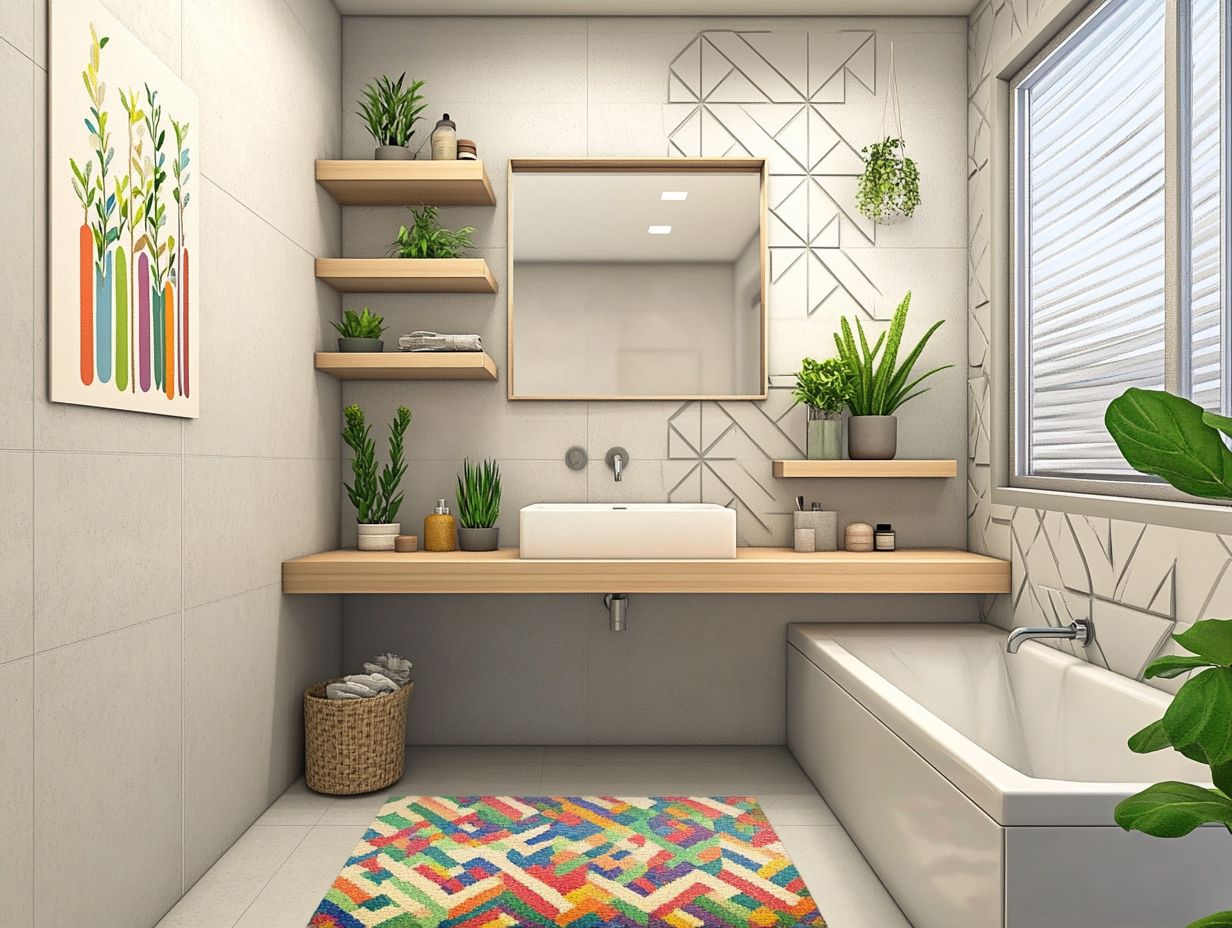 Incorporating plants into small bathroom decor