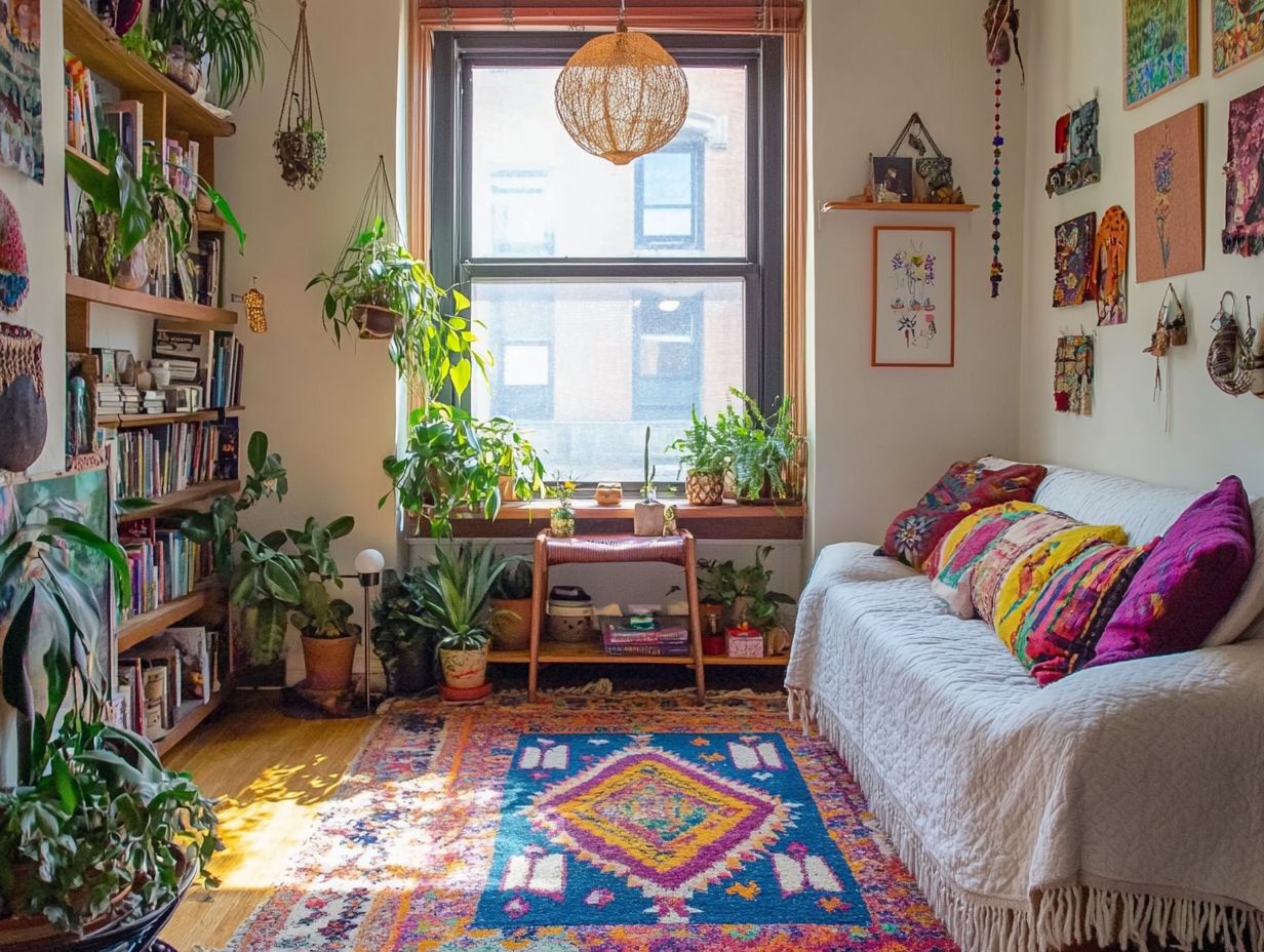 A beautifully decorated tiny house interior