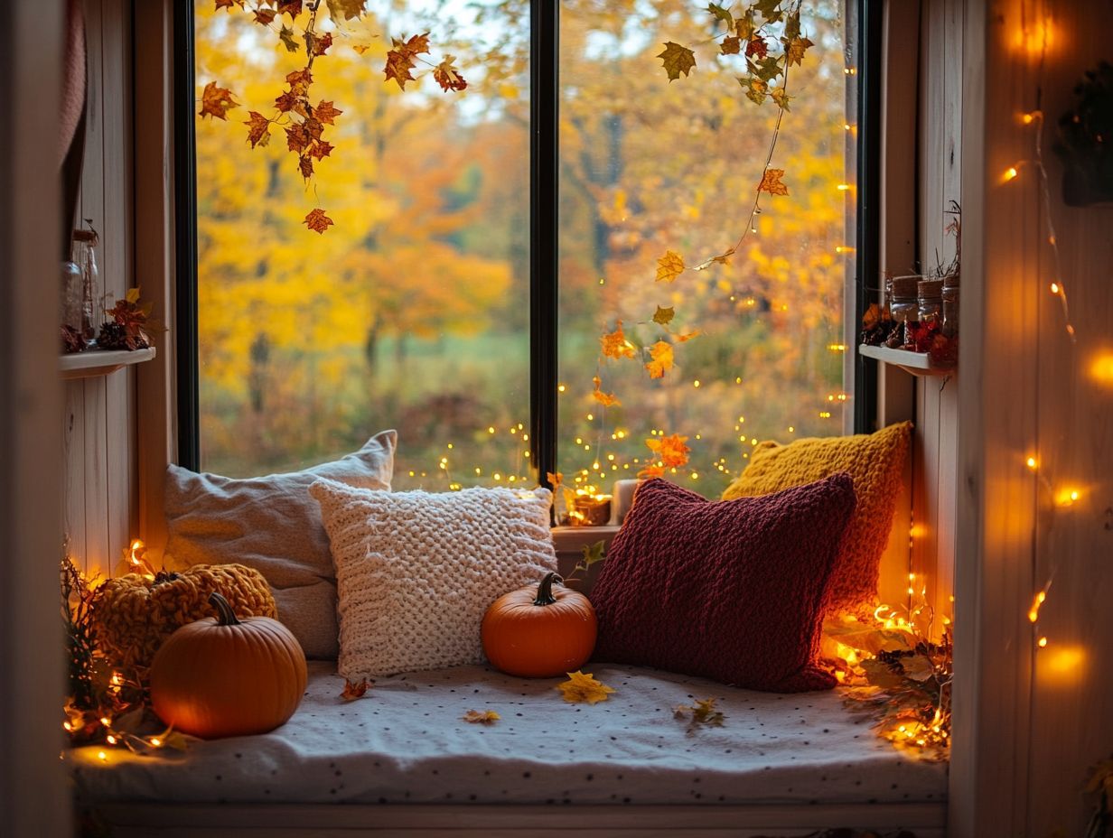 A cozy tiny house decorated for the holiday season.