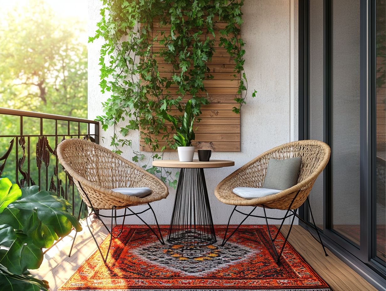 Outdoor furniture displayed at Home Depot