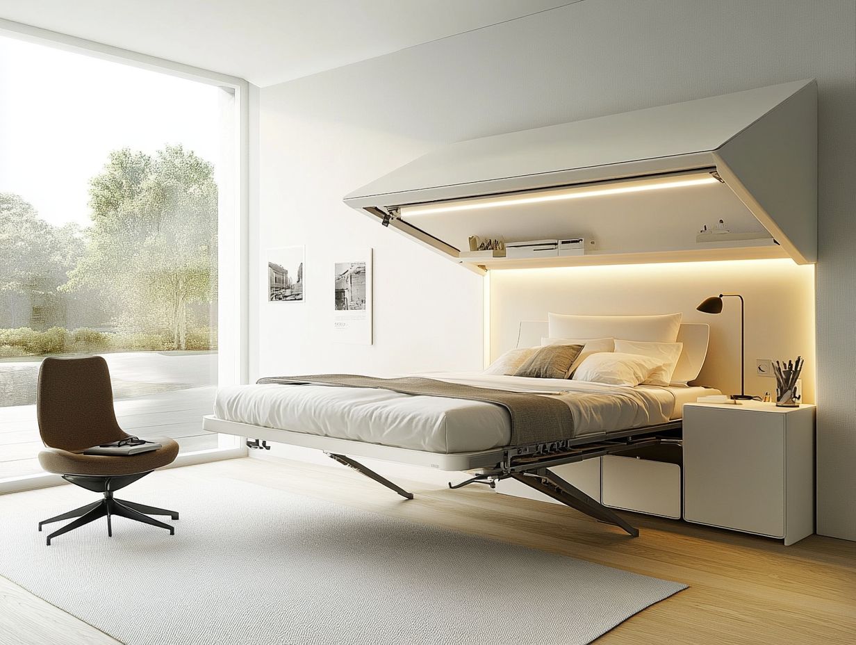 Example of multi-functional furniture for a bedroom