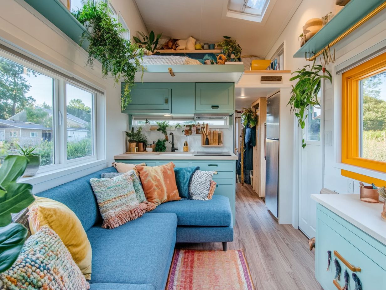 Visual representation of frequently asked questions about color in tiny house decor