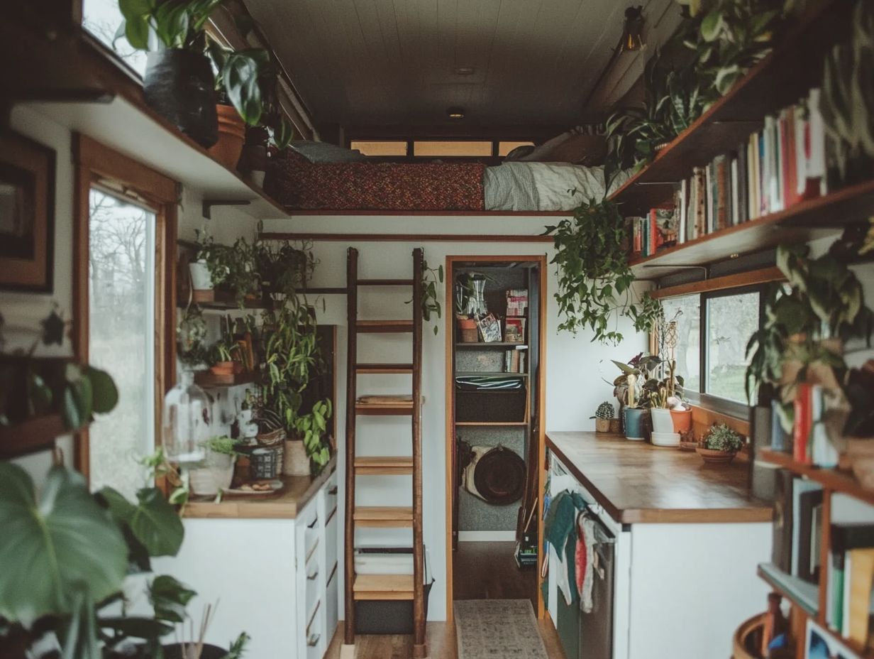 A lush indoor vertical garden showcasing various plants