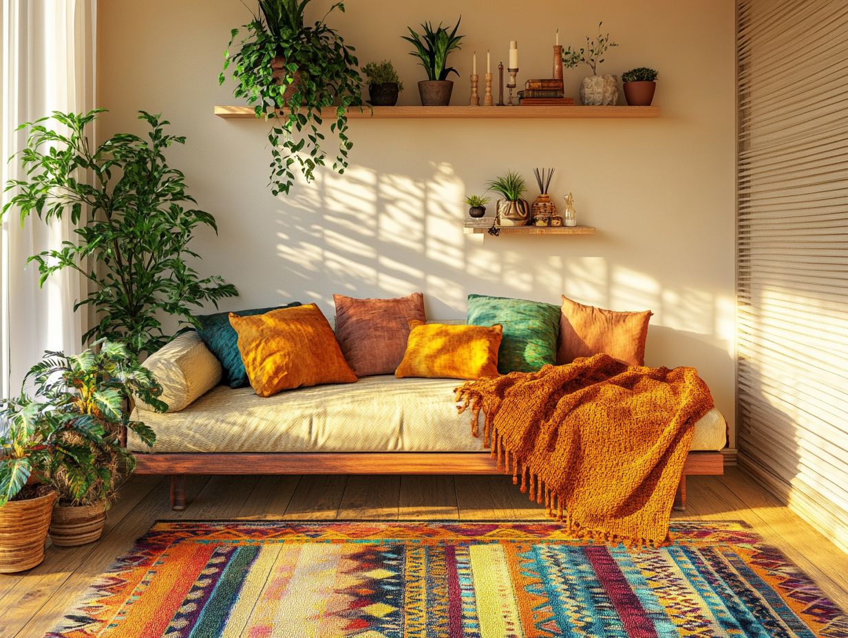 Creative use of floating shelves in a small room