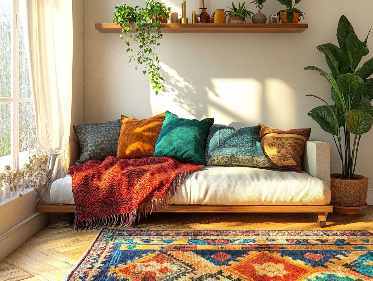 A beautifully decorated small room showcasing mirrors and layered lighting to enhance space