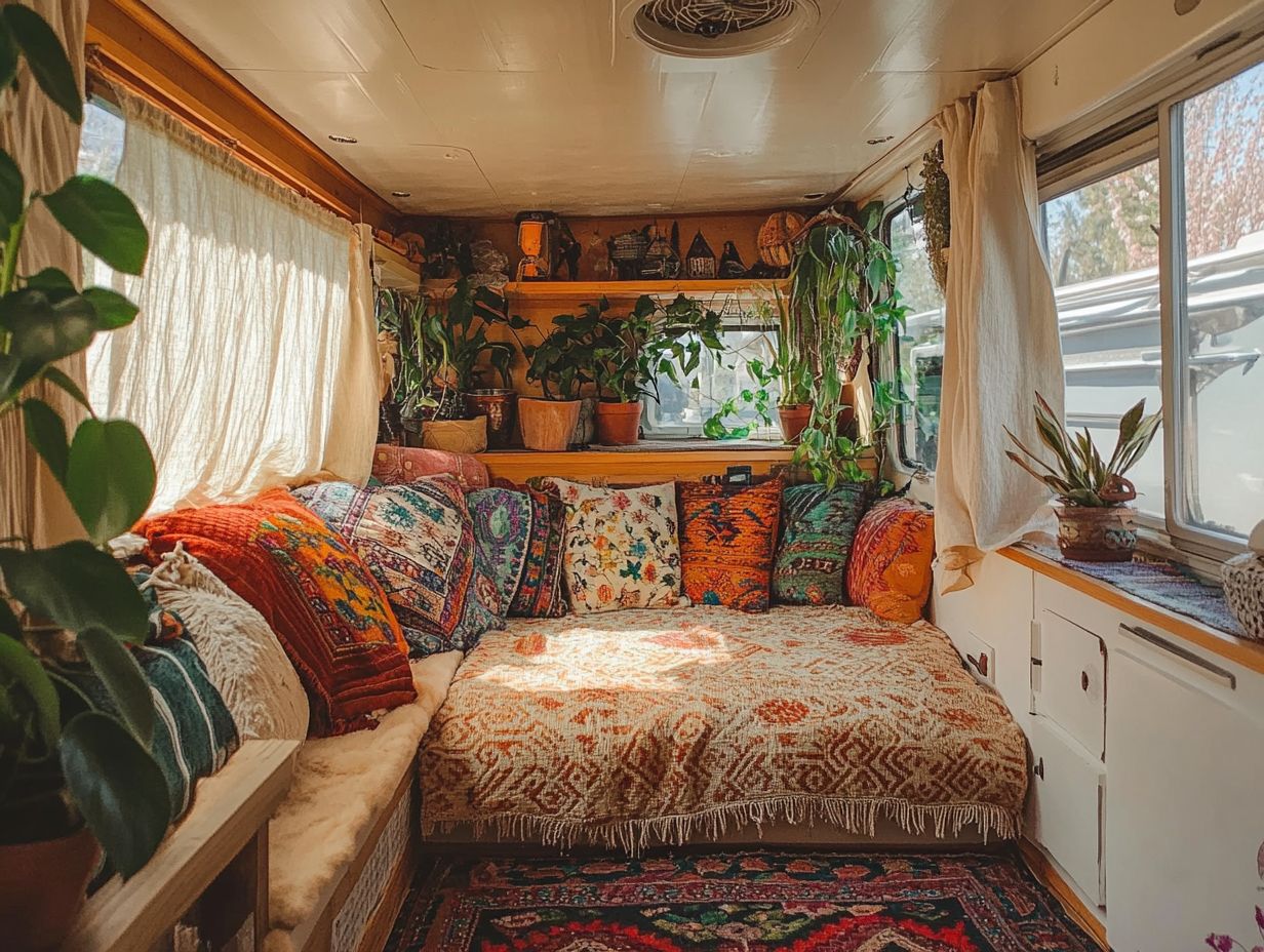 Best textiles for tiny house decor displayed