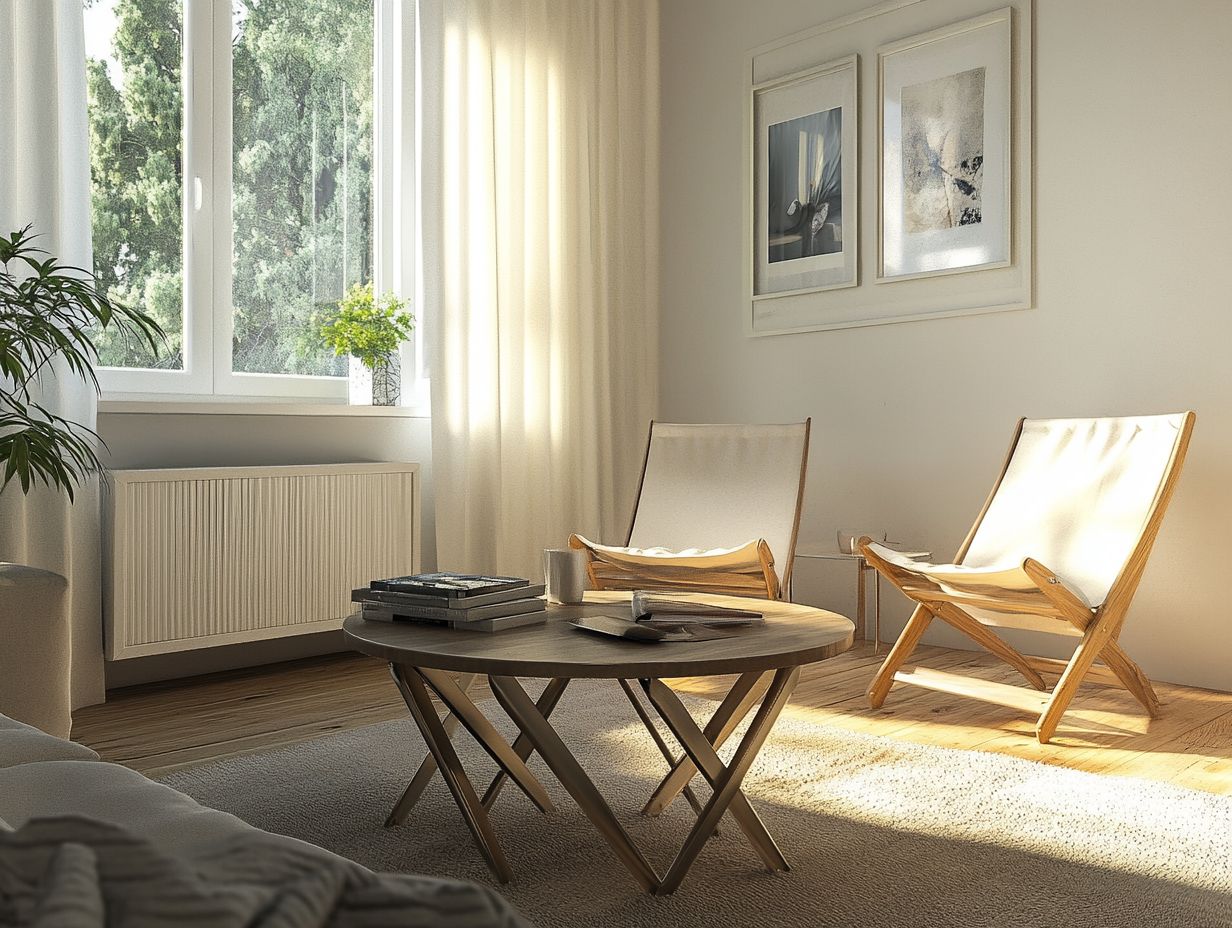 Image illustrating key takeaways about folding furniture.